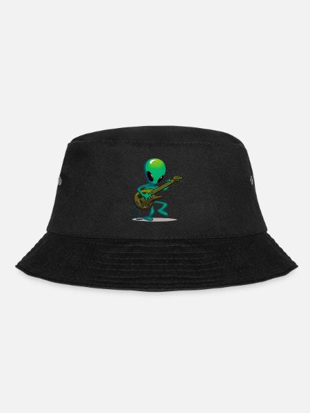 Alien guitarist - Bucket Hat - black