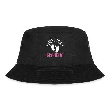 First Time Grandma Cute Grandparents First Time - Bucket Hat - black - Front - Lela (165cm)