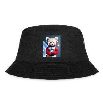 Joyeux panda rouge austronaute - Bob - noir - Devant - Lela (165cm)