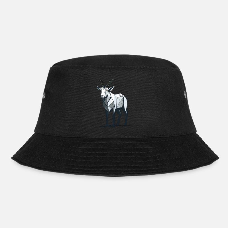 Minimalistische Ziege - Bucket Hat - Schwarz