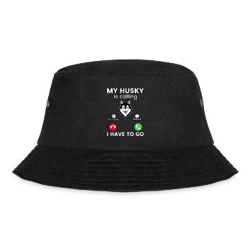 My Husky is calling I have to go - Bucket Hat - black - Front - Lela (165cm)