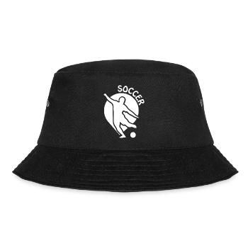 Fußball Soccer - Bucket Hat - Schwarz - Vorne - Lela (165cm)
