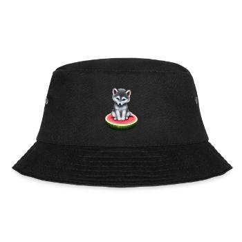 Watermelon Wolf - Bucket Hat - black - Front - Lela (165cm)