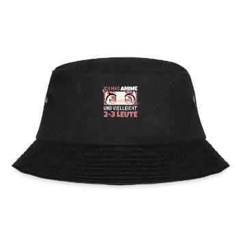 Sarkastisches Kawaii Statement für Manga-Liebhaber - Bucket Hat - Schwarz - Vorne - Lela (165cm)