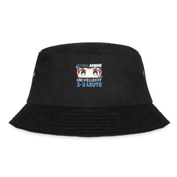 Sarkastisches Kawaii Statement für Manga-Liebhaber - Bucket Hat - Schwarz - Vorne - Lela (165cm)
