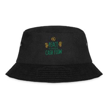 Peace is positive Cashflow funny Money Quotes - Bucket Hat - black - Front - Lela (165cm)