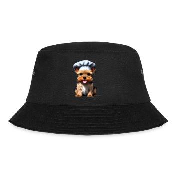Yorkshire Terrier Puppy Cooking Restaurateur Dog - Bucket Hat - black - Front - Lela (165cm)