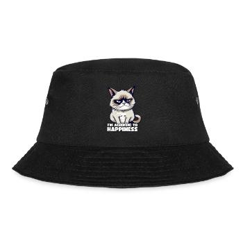 Grump Cat - I'm Allergic To Happiness Sarcasm - Bucket Hat - black - Front - Lela (165cm)