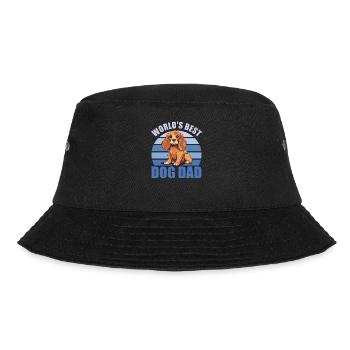 Weltbester Hunde Papa süßer Cocker Spaniel - Bucket Hat - Schwarz - Vorne - Lela (165cm)