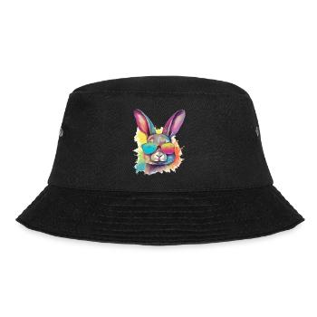 Timo the bespectacled rabbit - Bucket Hat - black - Front - Lela (165cm)