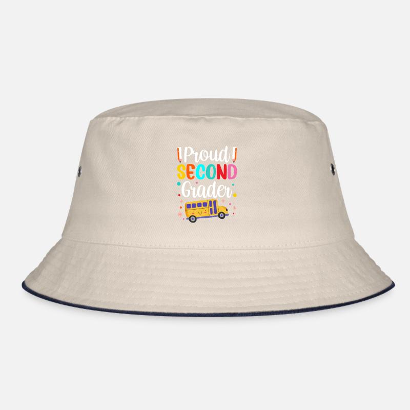 Stolzer Zweitklässler Lehrer Schule Zweite Klasse Bucket Hat