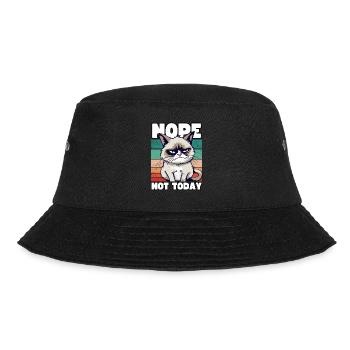 Lustige Grump Cat - Nope, Not Today - Sarkasmus - Bucket Hat - Schwarz - Vorne - Lela (165cm)