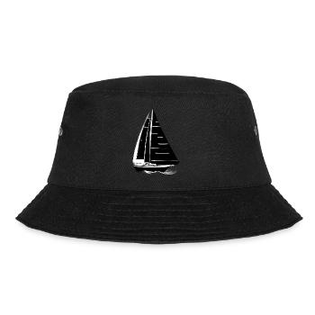 Segeln Segelsport Segler Segelschiff Segelboot - Bucket Hat - Schwarz - Vorne - Lela (165cm)