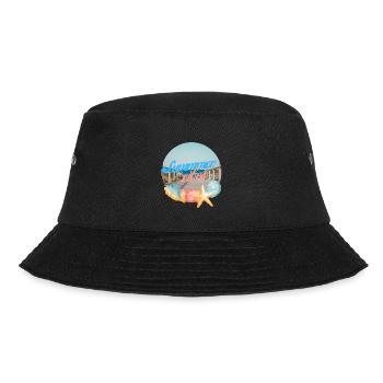 summer, sun, sunshine, beach, sea, good mood - Bucket Hat - black - Front - Lela (165cm)