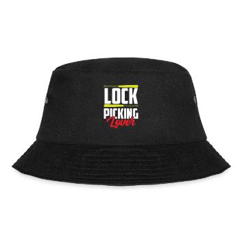 Lock Picking Lover Cracker Cracking Lock - Bucket Hat - black - Front - Lela (165cm)