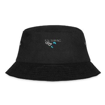 Kite Surfing King - Bucket Hat - Schwarz - Vorne - Lela (165cm)