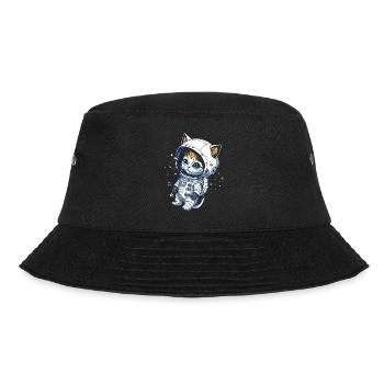 Baby cat in space - Bucket Hat - black - Front - Lela (165cm)