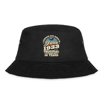 Geboren im Juni 1933 - 90 Jahre alt - Bucket Hat - Schwarz - Vorne - Lela (165cm)