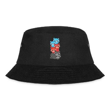 Polyamory Flag Gay Pride LGBTQ Raccoon Tower - Bucket Hat - black - Front - Lela (165cm)