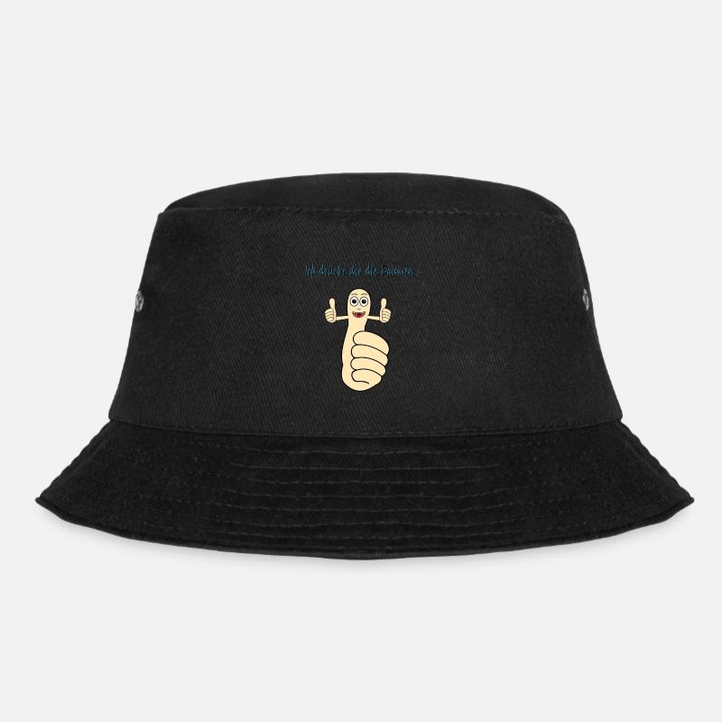Ich drücke dir die Daumen - Bucket Hat - Schwarz