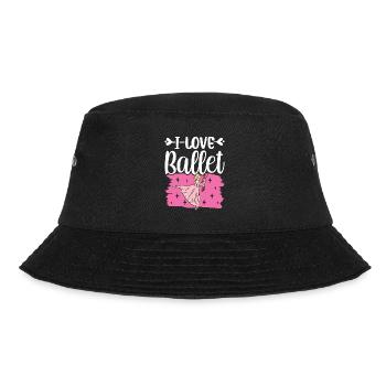Ich Liebe Ballett Ballerina Balletttänzer Hobby - Bucket Hat - Schwarz - Vorne - Lela (165cm)