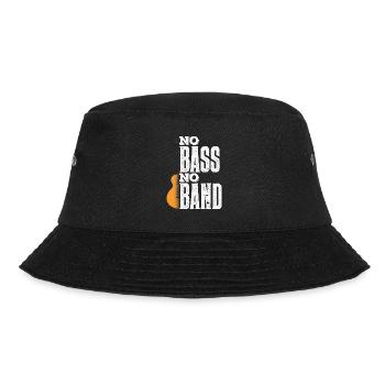 Kein Bass Keine Band Bassgitarre Bassist Musiker - Bucket Hat - Schwarz - Vorne - Lela (165cm)