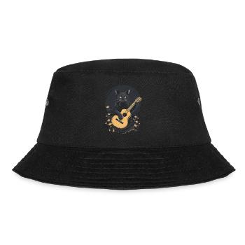 Musiker Schwarze Katze Gitarrist Bombay Katzen - Bucket Hat - Schwarz - Vorne - Lela (165cm)