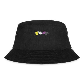 Nonbinary Axolotl Flag Pride LGBTQ Cute Axolotls - Bucket Hat - black - Front - Lela (165cm)