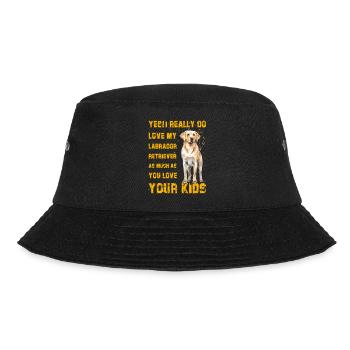 Yes I really love my Labrador - Bucket Hat - Schwarz - Vorne - Lela (165cm)