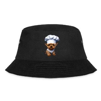 Puppy Restaurateur Dog Cooking Yorkshire Terrier - Bucket Hat - black - Front - Lela (165cm)