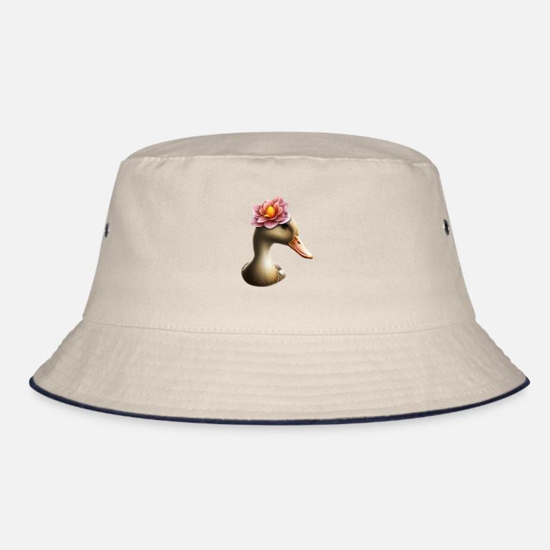 Ente mit Blumenhut Bucket Hat