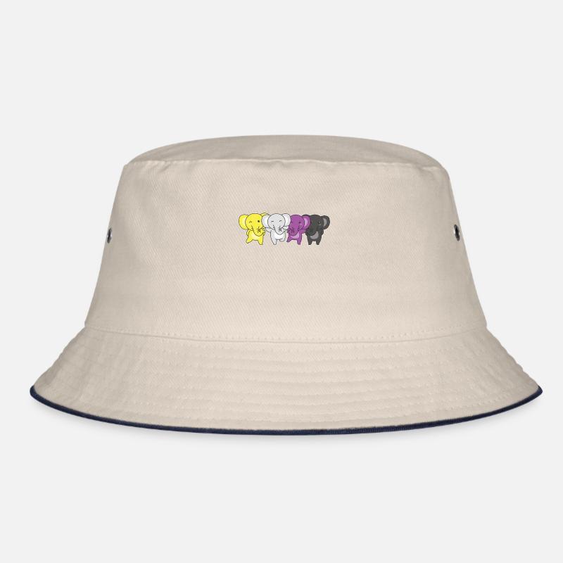 Nonbinary Monkey Flag Pride LGBTQ Cute Monkey Bucket Hat