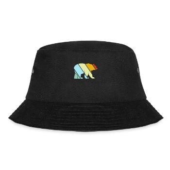Bär Retro - Bucket Hat - Schwarz - Vorne - Lela (165cm)