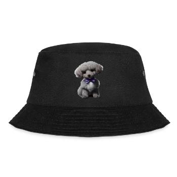 Pudelwelpe Hundehalter Pudel mit Fliege Hundewelpe - Bucket Hat - Schwarz - Vorne - Lela (165cm)