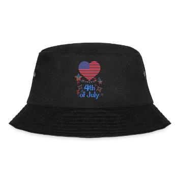 4th of July - Bucket Hat - black - Front - Lela (165cm)