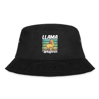 Llama Whisperer Llama Animal Llamas Sayings - Bucket Hat - black - Front - Lela (165cm)
