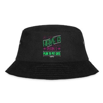 aww awesome cat flag tshirts jokes anti - Bucket Hat - Schwarz - Vorne - Lela (165cm)