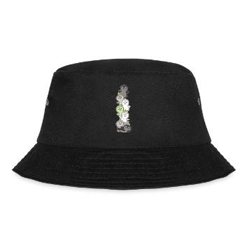 Agender Flag Pride LGBTQ Cute Penguin Stack - Bucket Hat - black - Front - Lela (165cm)