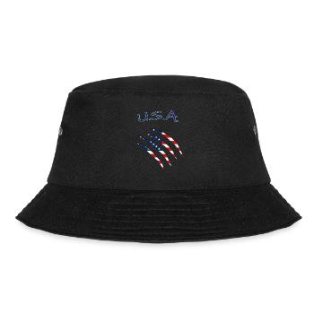 USA, America - Bucket Hat - Schwarz - Vorne - Lela (165cm)