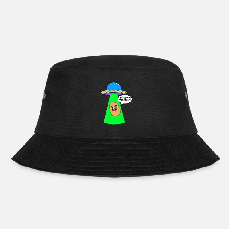 Ufo entführt Kartoffel - Bucket Hat - Schwarz