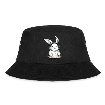 Crap the audiophile rabbit - Bucket Hat - black - Front - Lela (165cm)
