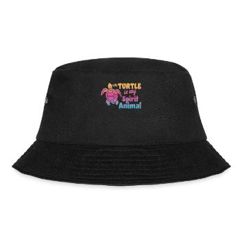 Sea Turtle Tortoise Watercolor My - Bucket Hat - black - Front - Lela (165cm)