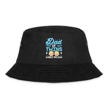 Vater Von Zwillingen Doppelte Liebe Lustig - Bucket Hat - Schwarz - Vorne - Lela (165cm)