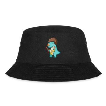 hugadino artist dino, cute dinosaur - Bucket Hat - black - Front - Lela (165cm)