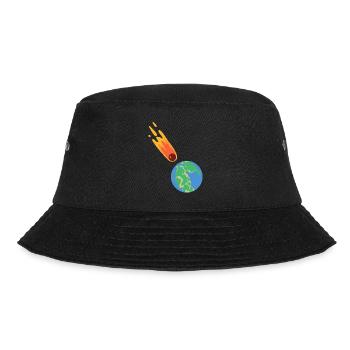 hugadino meteorite hits pangea, dino, dinosaur - Bucket Hat - black - Front - Lela (165cm)