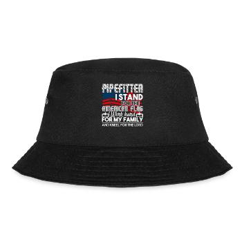 Pipefitter Pipefitter I Stand For The Flag - Bucket Hat - black - Front - Lela (165cm)