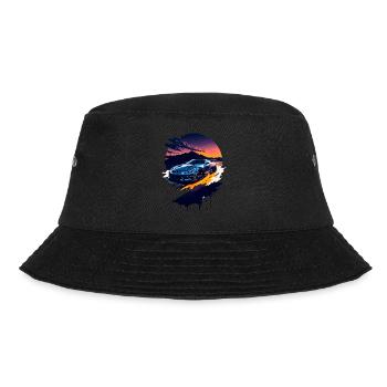 Klassischer Sportwagen - Bucket Hat - Schwarz - Vorne - Lela (165cm)