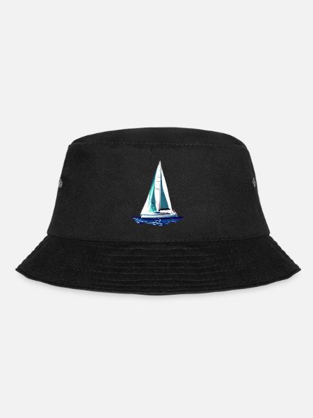 Sailing Sailboat Sailing Sailing Sailing Ship - Bucket Hat - black
