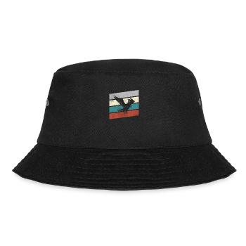 Adler Retro - Bucket Hat - Schwarz - Vorne - Lela (165cm)