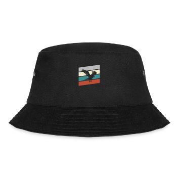 Adler Retro - Bucket Hat - Schwarz - Vorne - Lela (165cm)